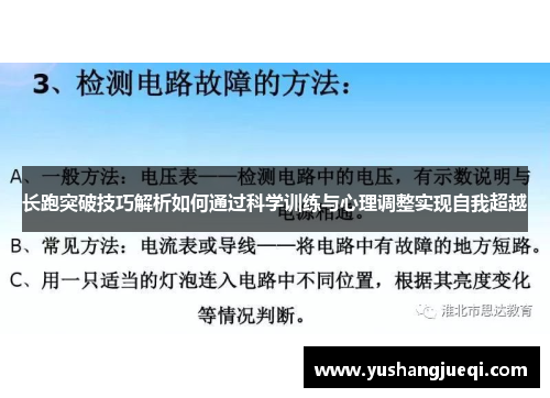 长跑突破技巧解析如何通过科学训练与心理调整实现自我超越